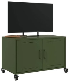 Móvel de TV 68x39x43,5 cm aço verde azeitona