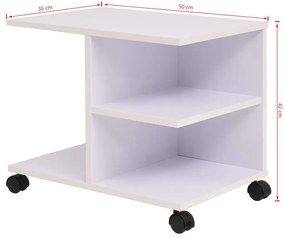 Estante com rodas 50x35x42 cm branco