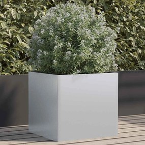 Vaso/floreira 49x47x46 cm aço galvanizado prateado