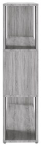 Estante/divisória 100x24x94 cm cinzento sonoma