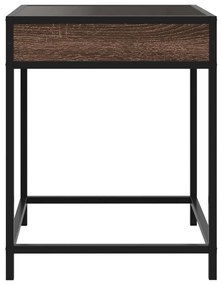 Mesa de cabeceira c/ LED Infinity 40x40x51 cm carvalho castanho