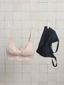 Lote 2 soutiens sem costuras, especial gravidez e amamentação bege