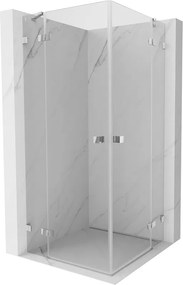 Mexen Lunar Duo cabine de duche com porta pivotante 90 x 90 cm, transparente, cromada - 834-090L-090P-01-00