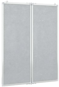Quadro branco magnético dobrável 80x100x1,7 cm alumínio