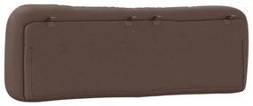Almofadão de cabeceira 160 cm couro artificial castanho