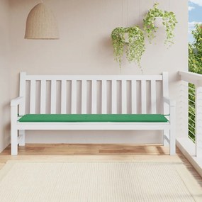 vidaXL Almofadão p/ banco de jardim 200x50x3 cm tecido verde