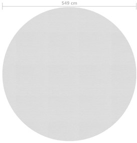Película p/ piscina PE solar flutuante 549 cm cinzento