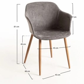 Cadeira Kivi Tecido - Cinza