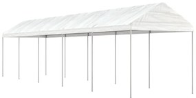 Gazebo com telhado 11,15x2,28x2,69 m polietileno branco