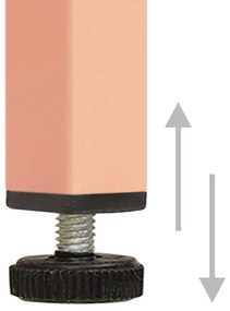 Armário de arrumação aço 42,5x35x101,5 cm rosa