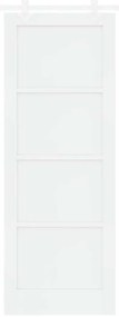 Porta Deslizante vidaXL com Conjunto de Hardware Branco 78x211 cm Made
