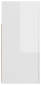 Aparador com luzes LED 80x35x75 cm branco brilhante