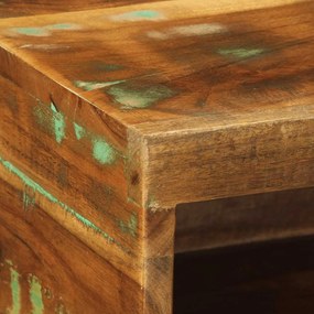 Armário de TV para parede 100x30x19cm madeira recuperada maciça