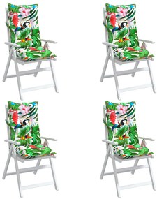 Almofadões p/ cadeira encosto alto 4 pcs tecido oxford multicor