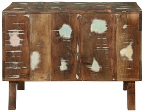 Mesa de Café 50x50x35 cm Madeira Sólida Recuperada