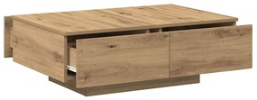 Mesa de centro 90x60x31 cm deriv. madeira carvalho artisiano