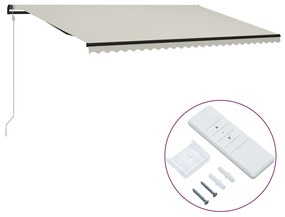 vidaXL Toldo retrátil automático 600x300 cm cor creme