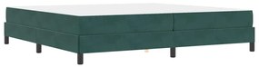 Cama box spring com colchão Verde Escuro 200 x 200 cm Veludo