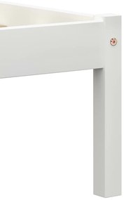 Estrutura de cama 180x200 cm pinho maciço branco