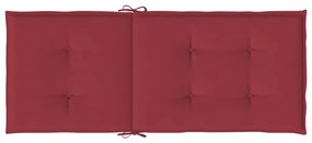Almofadões p/ cadeiras altas jardim 4 pcs tecido vermelho tinto