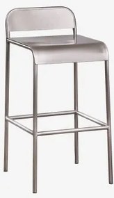Pack De 2 Bancos Altos Em Aço Inoxidável Narnial ↑65 Cm & Aço Inoxidável - Sklum