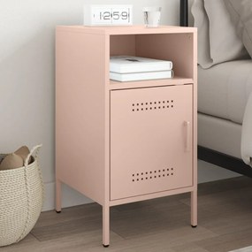 Mesa de cabeceira 36x39x68 cm aço rosa