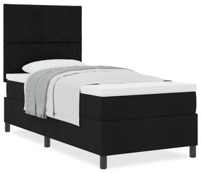 Cama Box com Colchão Preto de Solteiro