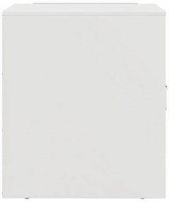 Mesa de cabeceira 34,5x39x44 cm aço branco