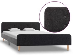 Estrutura de cama 140x200 cm serapilheira cinzento-escuro