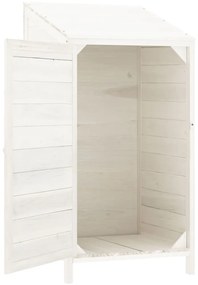 Abrigo de jardim 55x52x112 cm madeira de abeto maciça branco