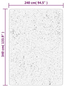 Tapete shaggy de pelo alto PAMPLONA 240x340 cm bege