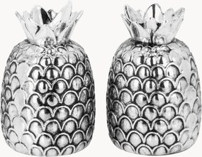 Saleiro e pimenteiro banhados a prata Pineapple, conjunto de 2