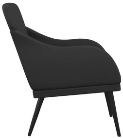 Cadeira com apoio de braços 63x76x80 cm couro artificial preto
