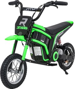 Mota eletrica bateria 350W para Crianças RZ56 MAX Rodas Ar, Couro ecológico Verde