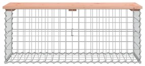 Banco jardim design gabião 103x44x42 cm madeira douglas maciça
