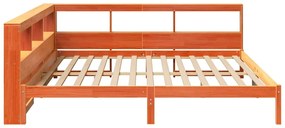 Cama com estante sem colchão 200x200 cm pinho maciço