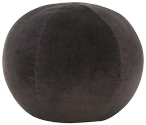 284037 vidaXL Pufe em veludo de algodão 50x35 cm antracite