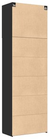 Armário alto 80x42,5x249 cm derivados de madeira preto