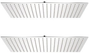 vidaXL Cabeça de chuveiro 2 pcs aço inoxidável 30x50 cm