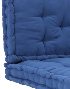 Almofadões para sofá de paletes 2 pcs algodão azul-claro