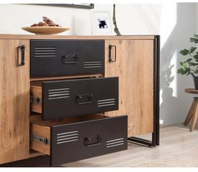 Conjunto de Mobiliário de Sala de Estar Cosmo – Pinho Atlântico Preto