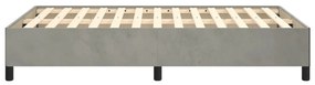 Estrutura de cama sem colchão 120x200 cm veludo cinzento-claro