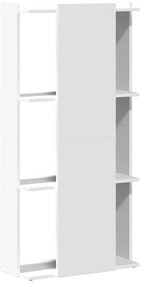 Estante 3-Tier Branco 60x30x120 cm Madeira Engenheirada