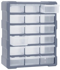 Caixa organizadora com 18 gavetas médias 38x16x47 cm