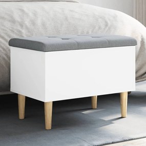 vidaXL Banco de arrumação 62x42x46 cm derivados de madeira branco