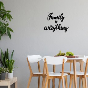 Acessório Decorativo de Parede Family Is Everything – Preto – 46 x 25