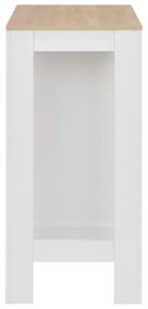 Mesa de bar com prateleira branco 110x50x103 cm