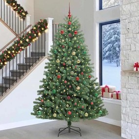 vidaXL Árvore de Natal Articulada Artificial Verde 300 cm PVC e Metal