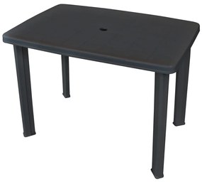 43594 vidaXL Mesa de jardim 101x68x72 cm plástico antracite