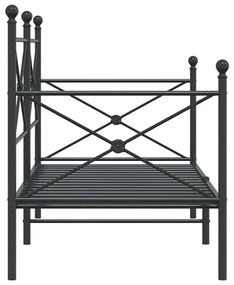 Cama de Dia sem Colchão 75x190 cm aço preto